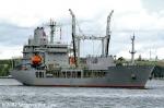 ID 1162 HMNZS ENDEAVOUR (A-11, 7300 tonnes) the Royal New Zealand Navy's fleet replenishment tanker, seen arriving at her home base in Auckland, NZ. She sailed for scrapping in India on 20 March 2018 under...